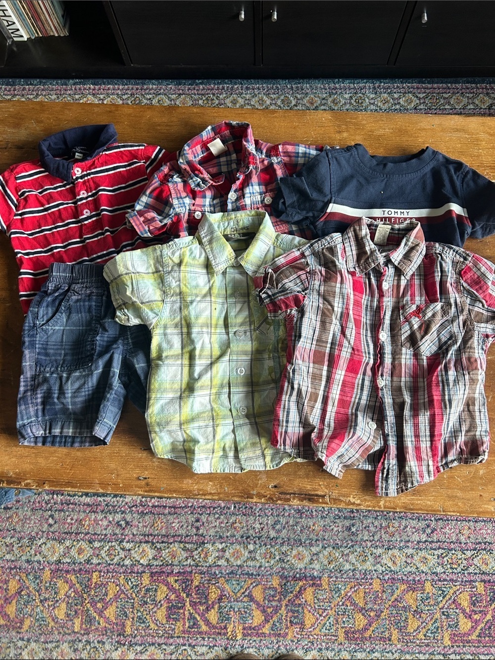 2T Baby Boy Plaid & Gingham Bundle | Button-Down Shirts + Plaid Shorts bundle